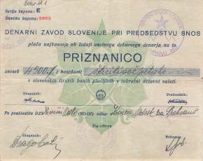 4500 Lira Slowenien 1944  Partisanen